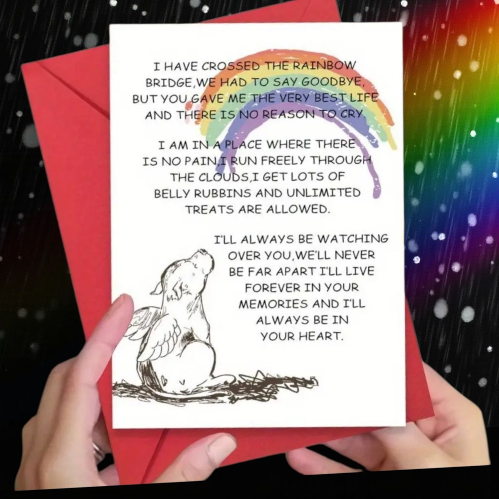 Rainbow Bridge Sympathy Card